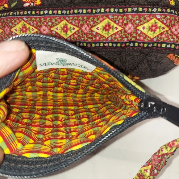 Vera Bradley Makeup Bag & Small Wallet In A Retired "Chocolat" Pattern - Picture 6 of 9